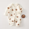 Baby onesie Spring and autumn knitted long sleeve breathable comfortable cotton clamped climbing suit