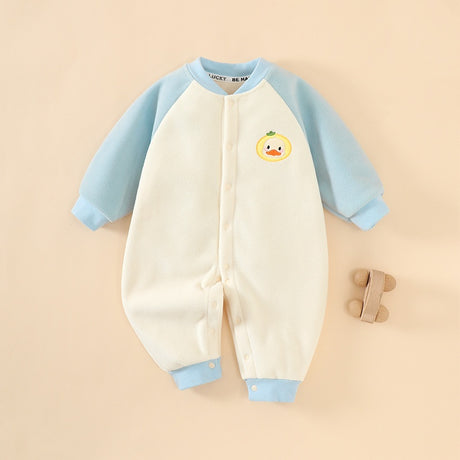 Baby onesie warm autumn and winter austro-grain fleece outdoor clothing thickened