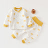 Baby warm set with cotton winter coat boneless split free baby clothes two-piece set