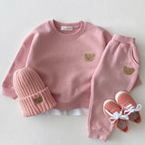 Baby Boys and Girls Hoodie Set - Cozy Two-Piece Winter Sportswear