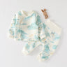 Baby warm set with cotton winter coat boneless split free baby clothes two-piece set