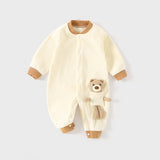 Baby onesie موسم بہار اور خزاں کے لباس نوزائیدہ کرسٹل اونی ریچھ سپر پیارا ہا لباس رینگنے والا سوٹ