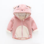 Unisex Baby Cartoon Hooded Winter Coat