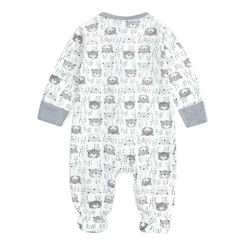 Baby Romper Bear Cotton Baby Footwear Zipper Non-Slip Newborn Baby Romper Infant Clothes Bodysuit