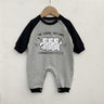 Spring and autumn baby boys and girls long-sleeved cotton jumpsuit