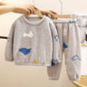 Childrens autumn and winter warm fleece and thick pajamas set