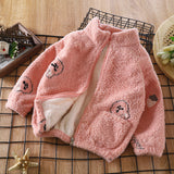 Childrens spring and autumn warm coral velvet autumn and winter fleece jacket