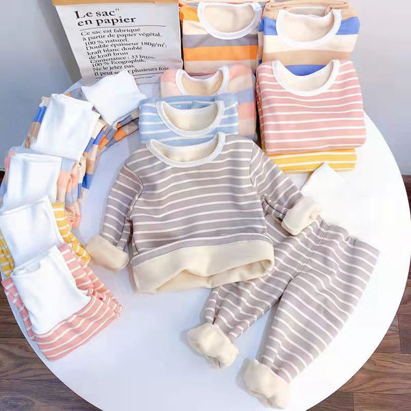 Baby Striped Thermal Cotton Set