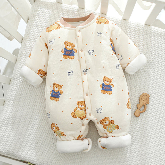 Baby Rompers Boys Girls Cotton Overalls Long Sleeve Jumpsuit