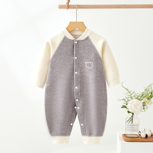 Unisex baby fall and winter onesie Wool silk BEAR warm clothing