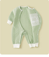 Unisex jumpsuit Spring and Autumn air clamp thin cotton warm baby clothing