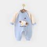 Baby spring and winter velvet and velvet cartoon elephant warm thick onesie