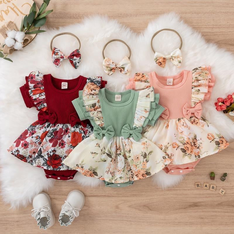 ワンピース soor ploom Ines Romper Flower Ribbon 4Y soor ploom Ines Romper Flower Ribbon 4Y