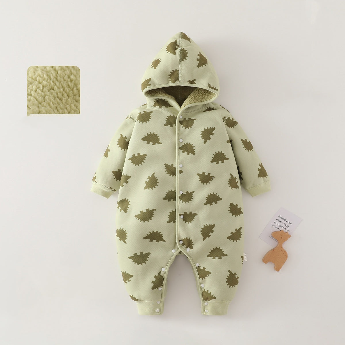 Unisex Cotton Fleece Hooded Onesie