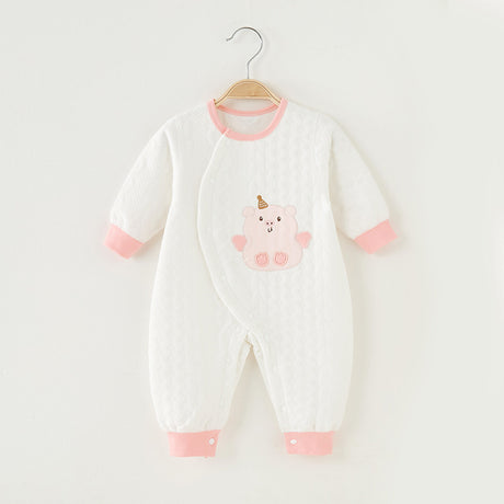 Unisex jumpsuit Spring and Autumn air clamp thin cotton warm baby clothing