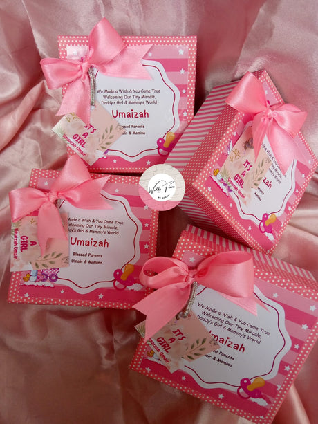 Teddy & Stars Baby Announcement Box - Without Bag