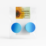 Round Blue Hair Clips – Bold Minimalist Design (2pcs)