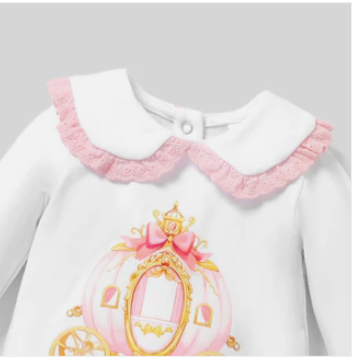 بیبی گرل لیپل کے ساتھ خوبصورت کاٹن سالڈ کلر جمپسوٹ