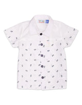 Shirt Cut & Sew Boys Blue Motif Toddler