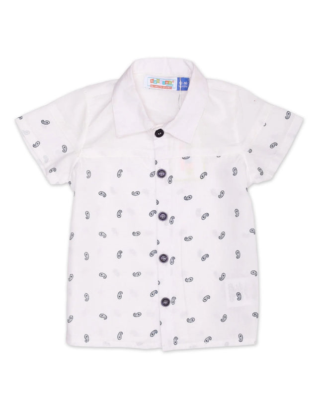 Shirt Cut & Sew Boys Blue Motif Toddler