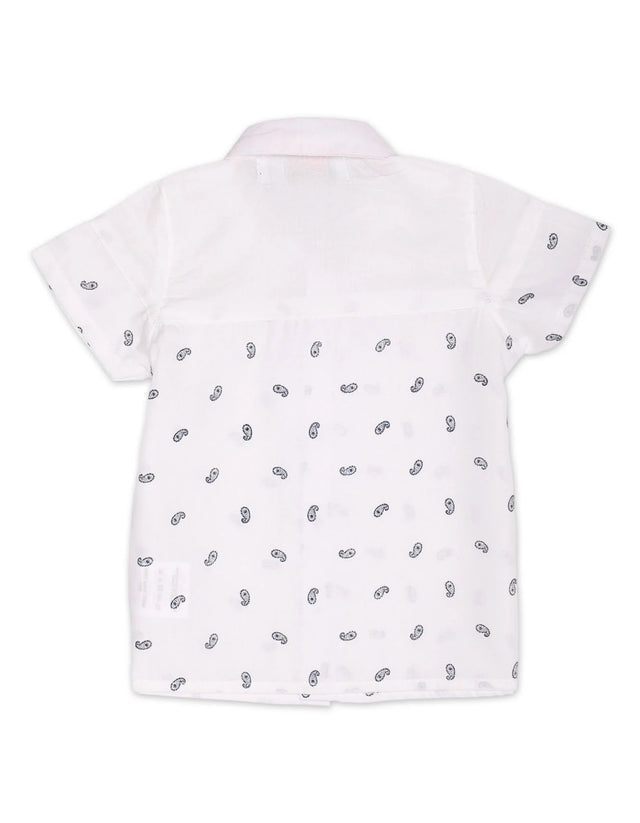 Shirt Cut & Sew Boys Blue Motif Toddler
