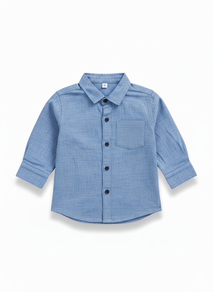 Shirt Front Pocket Boys Black Infant