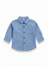 Shirt Front Pocket Boys Black Infant