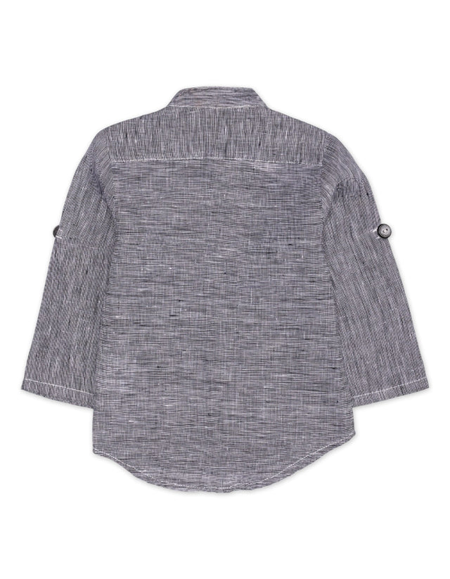 Shirt Front Pocket Boys Black Check Infant