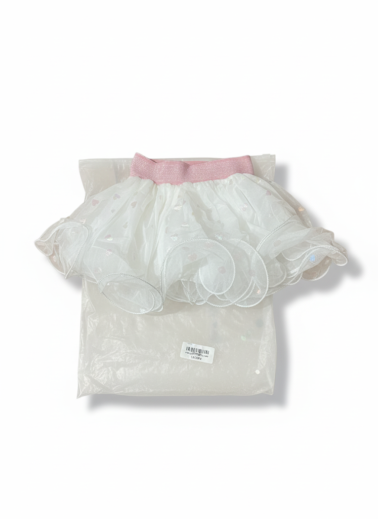 Skirt Fancy Net White Infant