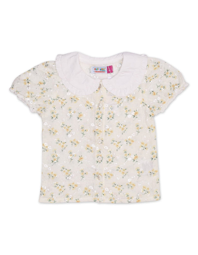 Top Frill Collar Yellow Flower Toddler