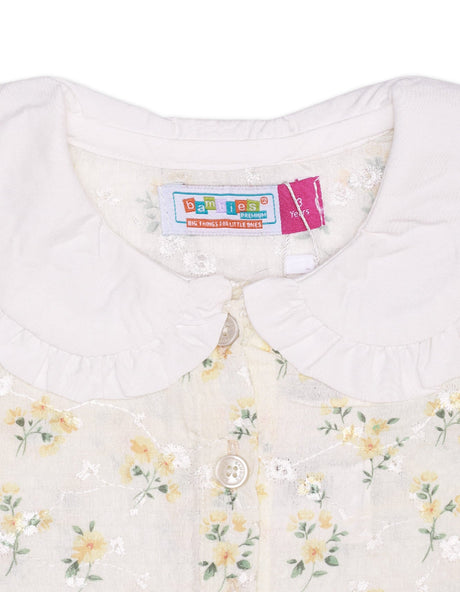 Top Frill Collar Yellow Flower Toddler
