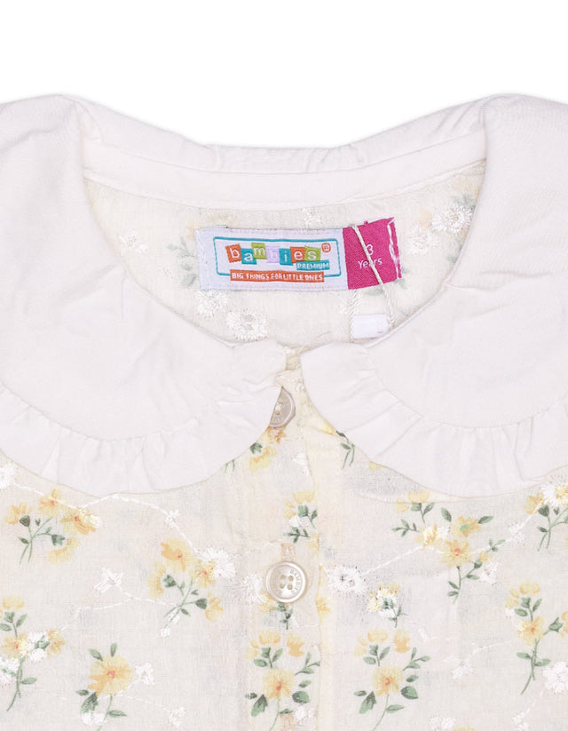Top Frill Collar Yellow Flower Toddler
