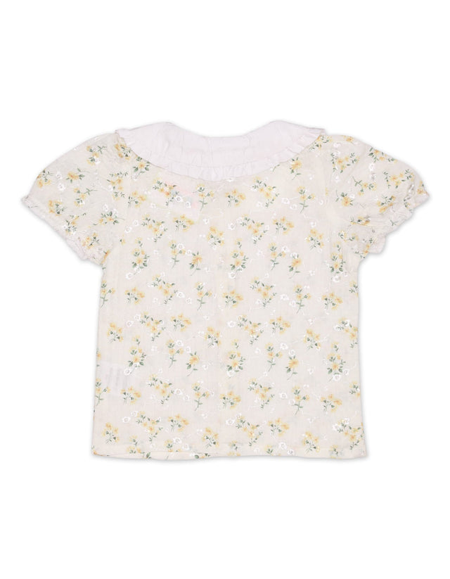 Top Frill Collar Yellow Flower Toddler