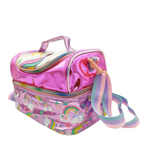 Vest Brand Unicorn Insulated Lunch Bag for Kids - Premium Quality | Purple | Two-Compartments (U2058)