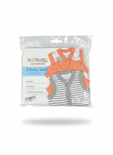 Vest Pk3 Nb Peach  Elephant