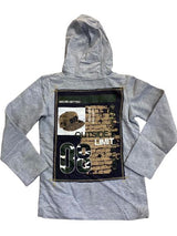 YFK Branded Grey Hoodie Back Printed for Boys