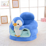 Penguin Plush Baby Sit-Up Chair – Soft Support Floor Seat