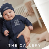 Navy Baby Outfit Set – Cute Phuppo Quote Romper with Matching Hat