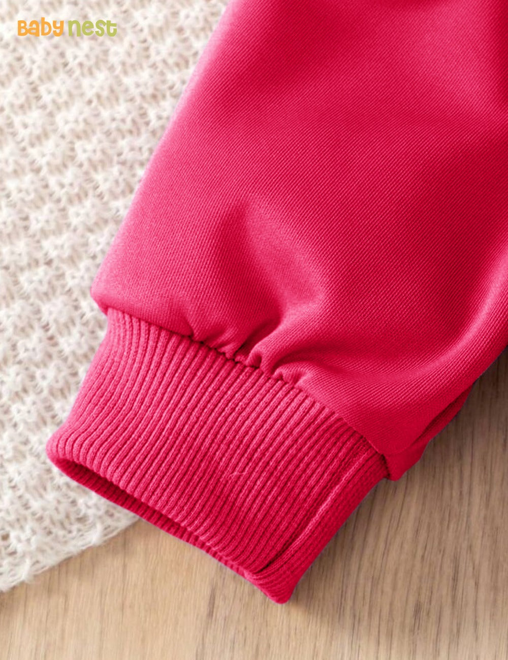 Vibrant Pink Cozy Explorer Fleece Tracksuit for Kids with Sling Bag
