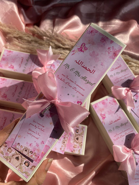 Fairy-Themed Baby Birth Announcement Box Without Bag