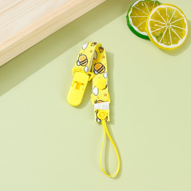 Adjustable Pacifier Clip with Braided Cord and Secure Clasp - Prevents Dropping - MomYom PK