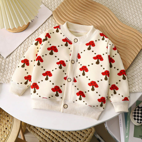 Autumn and winter new children's knitted coat boys and girls baby warm cardigan thickened sweater - MomYom PK