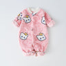 Autumn Plush Thicken Baby Home Suit Jumpsuit Cartoon Bear Dinosaur Boy Girl Infant Climbing Romper Newborn Kids Sleepwear - MomYom PK