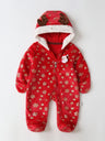 AYNIGIELL Newborn Baby Christmas Clothes Fall and Winter Baby Christmas Jumpsuit Newborn Baby Plush Romper - MomYom PK