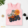 Dinosaur Truck Summer-Printed Sandos for Boys - Pink