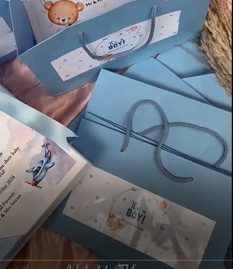 Teddy Baby Announcement Box - Without Bag