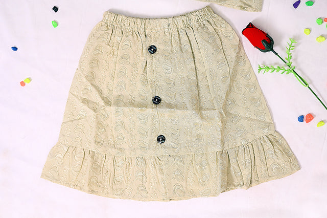 Chikankari Embroidered Suit For Girls