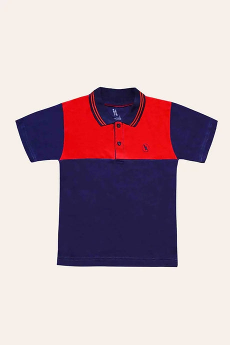 Red-Navy Fashion Polo