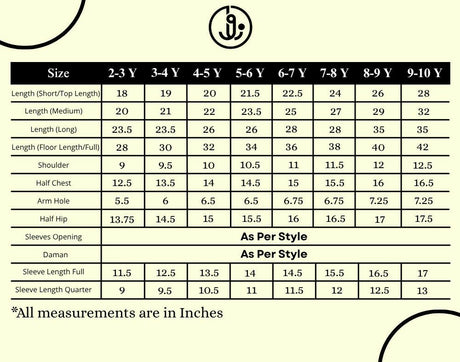 Suit Size Chart