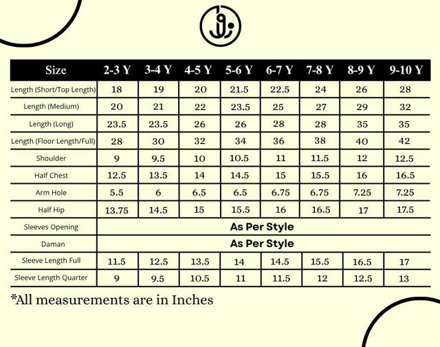 Suit Size Chart